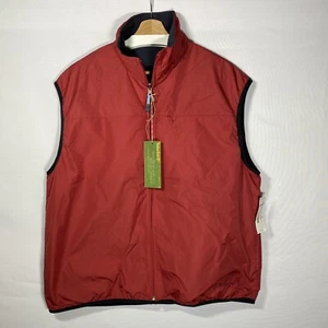 1999 Vintage Timberland Reversible Poly/Fleece Vest 10208-618 Size XL Red/Black - Picture 1 of 12