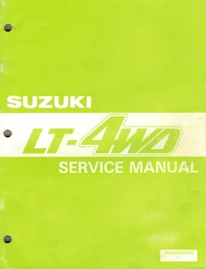 Nuevo de Lote Antiguo Genuino Suzuki Concesionario Manuales de Servicio/Reparación (3) LT-4WD Quad Runner 1987-89 - Imagen 1 de 6