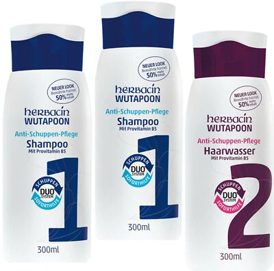 HERBACIN COSMETICS HERBACIN WUTAPOON HAARWASSER 1x, SHAMPOO 2x / 3er SET