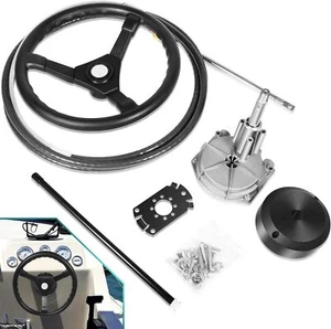 Sistema de dirección fueraborda con rueda de 13,5" cable de dirección de barco marino duradero de 15" - Imagen 1 de 9