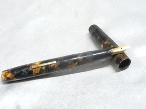 🇫🇷 BAYARD EXCELSIOR PUMPENFEDERHALTER 18K GOLD CELLULOID VINTAGE FOUTAIN PEN - Bild 1 von 9