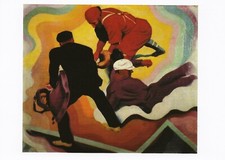 Postcard Braverman "Safe" Baseball Game c1936 WPA Federal Art Project MINT