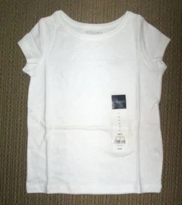 Sonoma Niñas Talla 3T Blanco Manga Corta Top Nuevo Con Etiquetas - Imagen 1 de 2