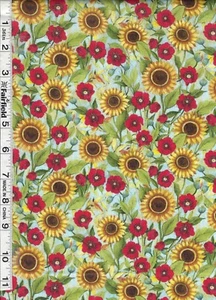 Tossed Floral with Sunflowers by Susan Winget Springs Creative bty - Picture 1 of 1