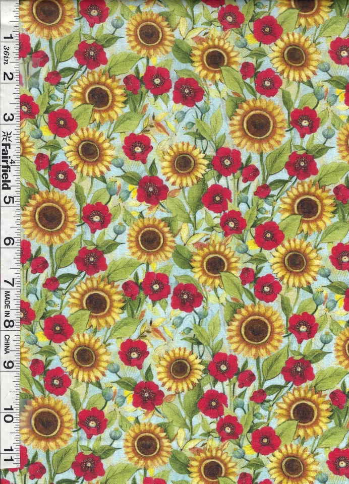 Tossed Floral with Sunflowers by Susan Winget Springs Creative bty - Image 1 of 1