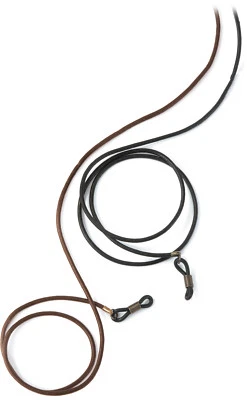 BREITFELD & SCHLIEKERT GMBH Brillenband Leder mit Silikon-Gummischlaufen Brillenschnur Brillenkordel Kette