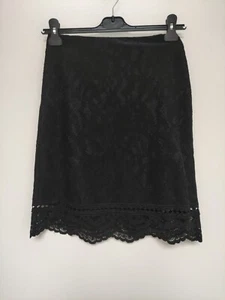 WAREHOUSE Black Bonded Lace Pencil Skirt UK8 BNWL - Picture 1 of 10