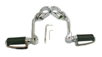 "Soportes de carretera de 1-1/4"" con clavijas, brazos largos de 5"" para Harley Davidson de Rivco" Foto 1 de 2