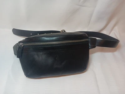 Frye Campus Hip Pack Belt Bag Fanny Black GENIUNE Leather “Saddle” Shoulder EXCE - Image 1 of 4