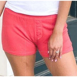 PJ SALVAGE XS Red Elastic Waist Sleep Lounge Bottoms Pajama Shorts NWT B44 - Picture 1 of 7