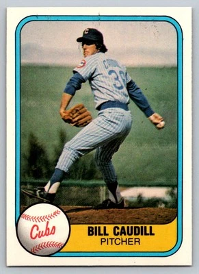 1981 Fleer #306 Bill Caudill Chicago Cubs - Image 1 of 2