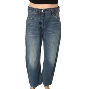 Jean Madewell the Darted Barrel Leg fer à cheval bleu denim coton taille 27 - Photo 1/8