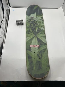 CHRIS COLE PLAN B Skateboard B&W Skull Deck w/ High Times Mob Grip Weed Bud - Picture 1 of 9