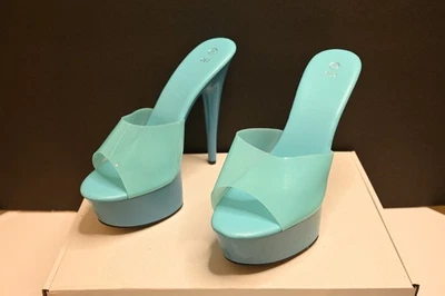 6 дюймов - синий платформе каблуки - размер 8 - новый - Изображение 1 из 3