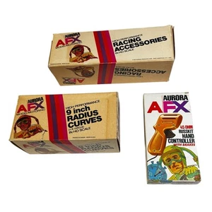 19pc Aurora AFX Slot Car 9" Straight & Curved Track Pieces w/ Controller in Box - Picture 1 of 5