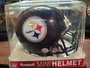 Pittsburgh Steelers signed handsigniert Mini Helm Santonio Holmes Coa Holo - Bild 1 von 3