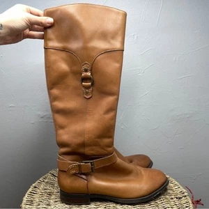 SPERRY Top-Sider Riding Boots Womens Size 7 Tall Tan Leather Equestrian Festival - Picture 1 of 11