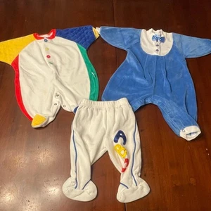 Vintage Little Me Carter's Joggles Baby Clothes Pajama Sleepers Pants 3M 6M 3-6 - Picture 1 of 15