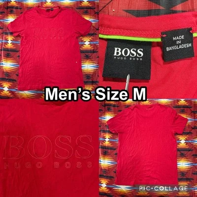 Hugo Boss Red T-Shirt Mens Size Medium Short Sleeve Crew Neck Casual - Image 1 of 4