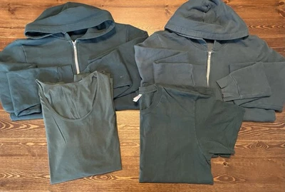 Y2K American Apparel Sudadera con Capucha y Camiseta Verde Paquete Unisex Mediano Oferta de Vacaciones Foto 1 de 4