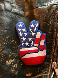 Peace Hand Patch! Chopper Panhead Shovelhead Easyrider for Vest Jacket Hat - Picture 1 of 1
