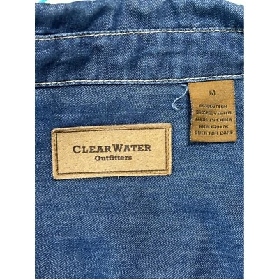 Clearwater Outfitters Denim Shirt Long Sleeve Button Up Casual Mens Size M - Image 1 of 4