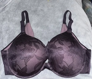 Lane Bryant Cacique Lace Boost Plunge Purple Lace Bra Size 40DDD Very Nice - Picture 1 of 5