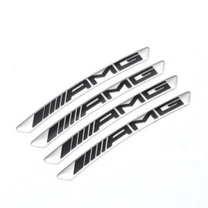 4PCS Sport Wheel Rim Badge 3D Logo Emblem Sticker Decoration for Mercedes AMG - Picture 1 of 2