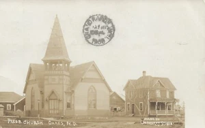 1908 Echt Foto Presbyterianische Kirche ND North Dakota Postkarte - Bild 1 von 2