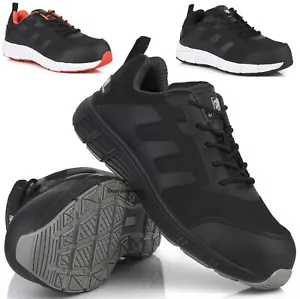 Mens Ultra Lightweight Plastic Toe Cap Safety Womens Trainers Work Boot Shoes Sz - Picture 1 of 4
