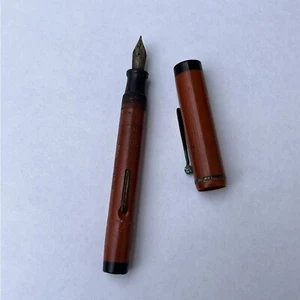 Vintage Orange Gold Bond Ring Top Füllfederhalter mit 14k Feder - ungeprüft wie abgebildet - Bild 1 von 8