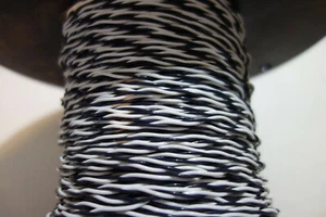 25 Feet 22 Awg Twisted Pair Black/White Stranded Silver Plated CopperTeflon Wire - Picture 1 of 3