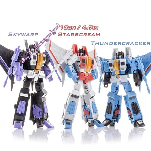 JinBao 3pcs 5in Flight Team Starscream Thundercracker Skywarp Toy NoBox Cover