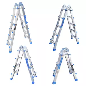 WORHAN® Escalera Aluminio Telescopica Multifuncion Multiuso Aluminio Plegable - Imagen 1 de 73
