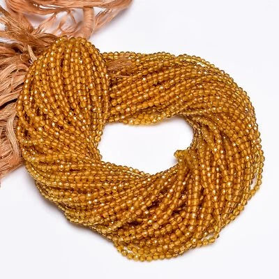 Shampion Zafiro Cuarzo Piedra Forma Redonda Cuentas Facetadas 3X3mm Hilo 13" EB-325 Foto 1 de 2