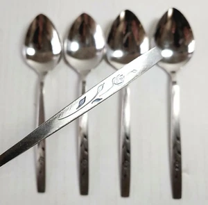 Vajilla rosa de lujo Oneida CAPISTRANO 4 cucharas de sopa Oneidacraft - Imagen 1 de 3