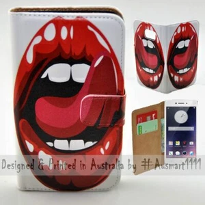 For OPPO Series - Lick Tongue Theme Print Wallet Mobile Phone Case Cover  - Picture 1 of 3