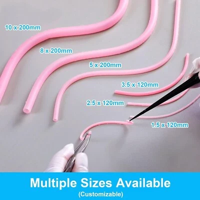 SZEMENTMD 2PCS Vascular Microvascular Anastomosis Suture Practice Exercise Model Mult Size