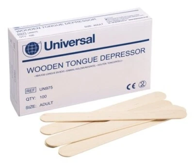 TONGUE DEPRESSORS WOODEN WAX APPLICATOR SPATULA STICK TATTOO BEAUTY CLINIC SALON - Image 1 of 3