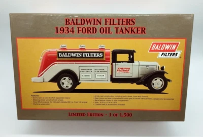 Baldwin Filters 1934 Ford Oil Tanker 1:24 Diecast Bank #1407 of 1500 New In Box - Image 1 of 4
