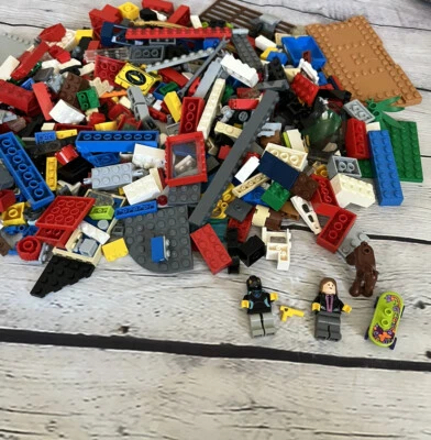 Lego Mixed Lot Blocks Bricks Big Small Pieces 2 Mini Figures Dog & More - Image 1 of 4