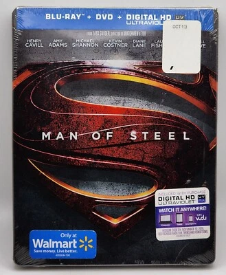 Man of Steel Blu-Ray +Dvd+Code Steelbook | Walmart Exclusive  - Image 1 of 4