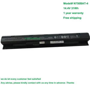 Batteria per laptop 14,8 V 44 W N750BAT-4 per Clevo N750BU N751BU N750S 6-87-N750S-4EB1 - Foto 1 di 2