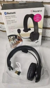 Aluratek Wireless BT Stereo Headset with Noise Cancelling Boom Microphone - Picture 1 of 4