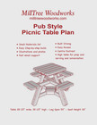 DIY Pub Style Picnic Table - Printable Digital Plan - Digital delivery only!
