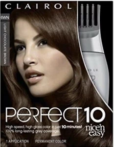 Color de pelo Clairol Perfect 10 de Nice 'n Easy 6WN marrón chocolate claro (paquete 10) - Imagen 1 de 1
