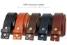 Made In USA Full Grain Leather Belt Strap - 1-3/8" (35mm) Wide, Plain Smooth Cowhide With Snap Buckle - View #10