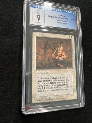 Magic the Gathering MTG Heroism from Fallen Empires in a CGC 9 !! - Image 1 of 3