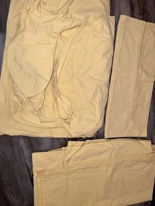 VTG JC Penny Home Collection TWIN Flat/Fitted/Pillow Case Sheet Set Yellow USA - Picture 1 of 7