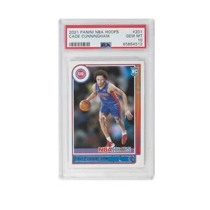 2021 Panini NBA Hoops CADE CUNNINGHAM #201 Rookie RC PSA 10 GEM MINT LOW POP - Picture 1 of 2